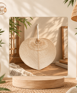 Quạt Tay Mây Tre Đan Lá Đề