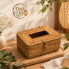 Hộp đựng giấy Đan Nhiên Đan Ký bằng mây guột đan thủ công