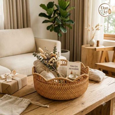 rổ tre làm quà tân gia ý nghĩa